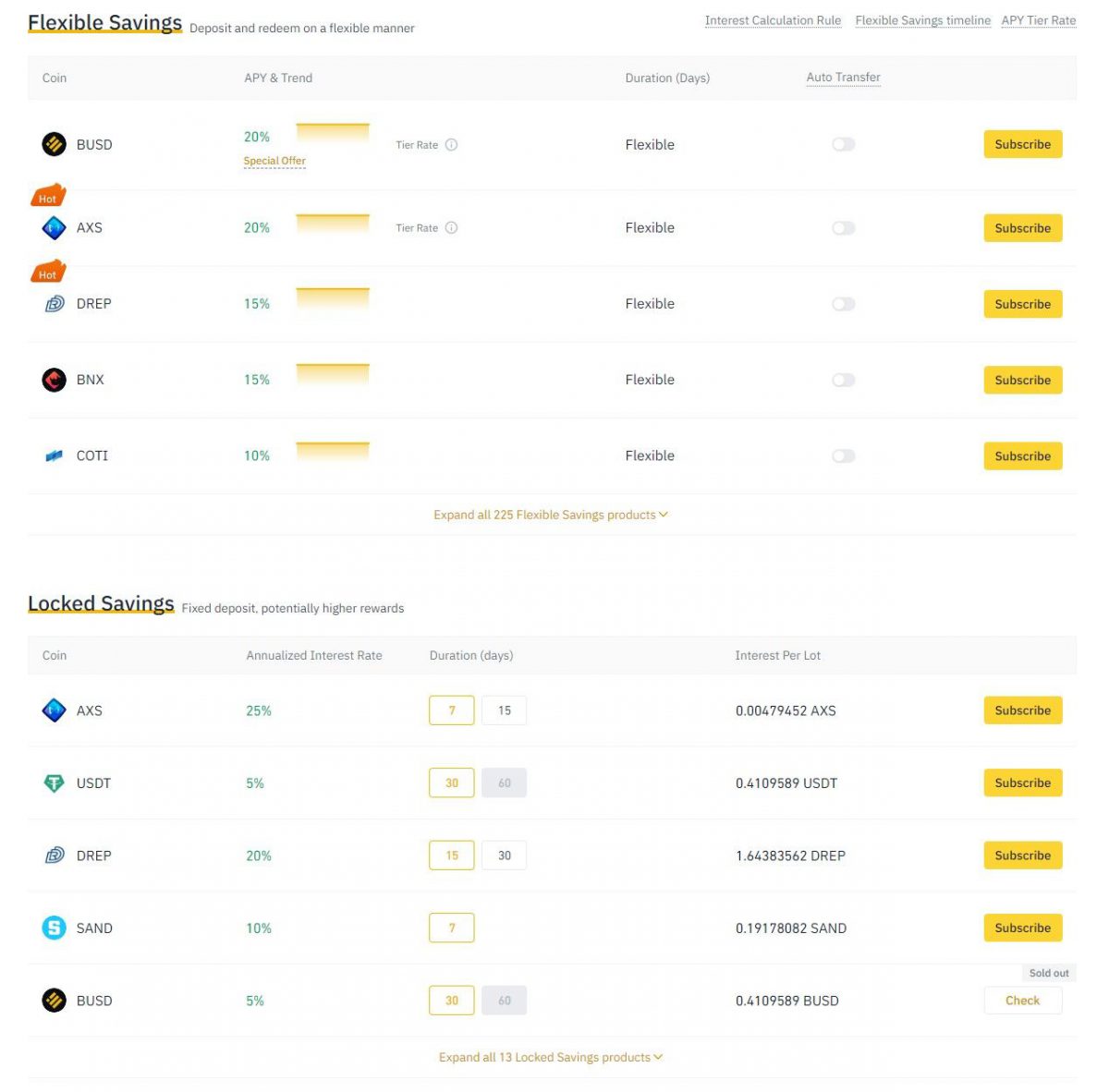 binance earn interest